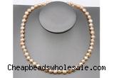 CFN24 8mm - 9mm baroque pink freshwater pearl necklace, 16 - 54 inches