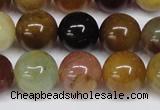 CFW104 15.5 inches 12mm round flower jade gemstone beads