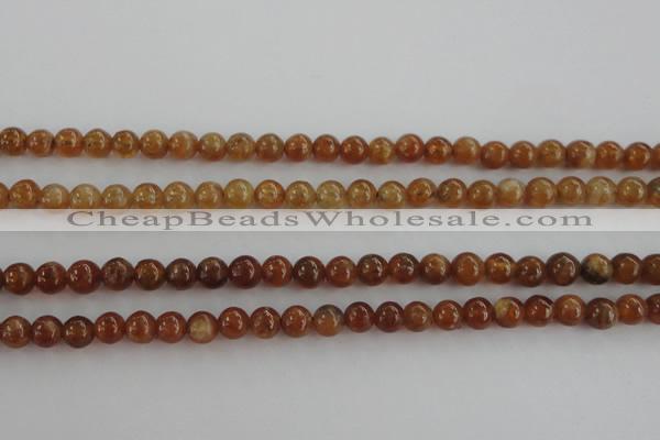 CGA501 15.5 inches 4mm round A grade yellow red garnet beads