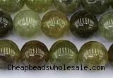 CGA711 15.5 inches 6mm round natural green garnet gemstone beads