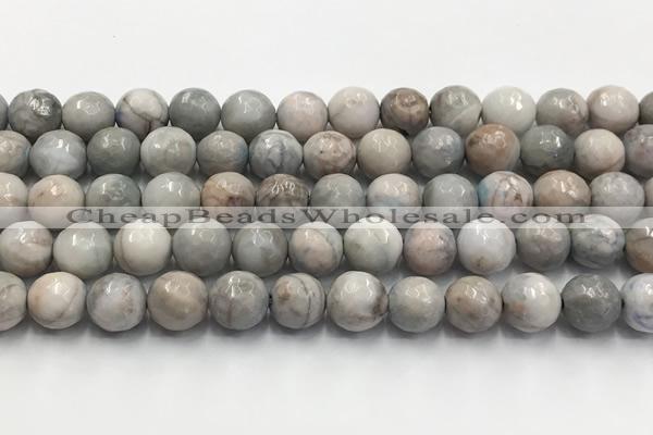 CGA923 15.5 inches 12mm faceted round blue angel skin beads wholesale