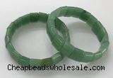 CGB3338 7.5 inches 10*15mm rectangle green aventurine bracelets