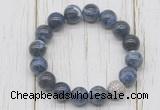 CGB5668 10mm, 12mm sodalite beads with zircon ball charm bracelets