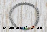 CGB7072 7 chakra 4mm grey picture jasper beaded meditation yoga bracelets