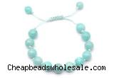 CGB8764 8mm,10mm round amazonite adjustable macrame bracelets