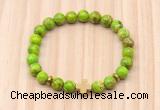 CGB8933 8mm, 10mm green sea sediment jasper, cross & rondelle hematite beaded bracelets
