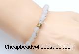 CGB9310 8mm, 10mm matte montana agate & drum hematite power beads bracelets