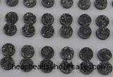 CGC113 14mm flat round druzy quartz cabochons wholesale