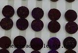 CGC145 20mm flat round druzy quartz cabochons wholesale