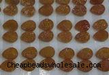 CGC241 12*16mm flat teardrop druzy quartz cabochons wholesale