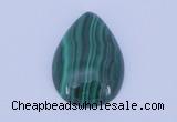 CGC32 2pcs 18*25mm flat teardrop natural malachite gemstone cabochons