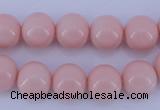 CGL831 10PCS 16 inches 6mm round heated glass pearl beads wholesale