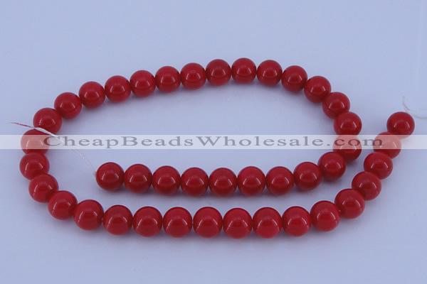 CGL853 5PCS 16 inches 14mm round heated glass pearl beads wholesale