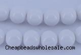 CGL854 10PCS 16 inches 4mm round heated glass pearl beads wholesale