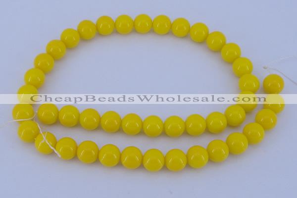 CGL863 5PCS 16 inches 10mm round heated glass pearl beads wholesale