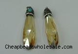 CGP242 17*70mm faceted teardrop crystal glass pendants wholesale