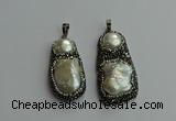 CGP614 22*40mm - 25*50mm freeform pearl pendants wholesale