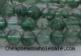 CGQ511 15.5 inches 6mm round matte imitation green phantom quartz beads