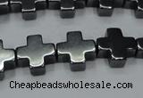 CHE1006 15.5 inches 10*10mm cross hematite beads wholesale
