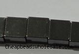 CHE184 15.5 inches 10*10mm cube hematite beads wholesale