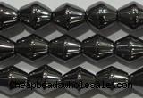 CHE211 15.5 inches 6*6mm bicone hematite beads wholesale