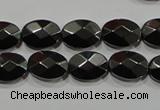 CHE281 15.5 inches 10*14mm faceted oval hematite beads wholesale