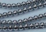 CHE424 15.5 inches 6mm round plated hematite beads wholesale