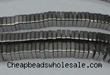 CHE579 15.5 inches 1*4*4mm square plated hematite beads wholesale
