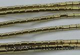 CHE596 15.5 inches 2*2.5mm tube plated hematite beads wholesale
