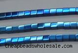 CHE605 15.5 inches 3*3mm cube plated hematite beads wholesale