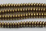 CHE729 15.5 inches 2*4mm rondelle plated hematite beads wholesale