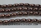 CHE741 15.5 inches 3*5mm rice plated hematite beads wholesale
