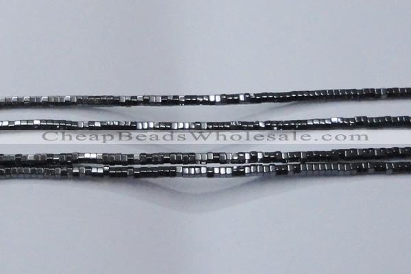 CHE822 15.5 inches 4*4mm hexagon hematite beads wholesale