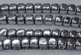 CHE866 15.5 inches 4*4mm dice platedhematite beads wholesale