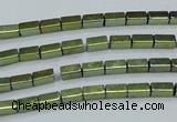 CHE957 15.5 inches 2*4mm cuboid plated hematite beads wholesale