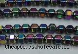 CHE985 15.5 inches 4*4mm plated hematite beads wholesale