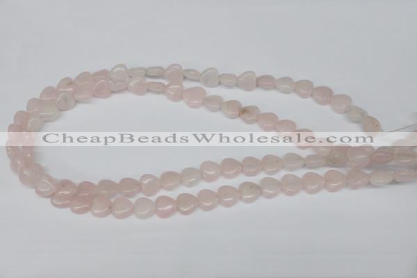 CHG25 15.5 inches 10*10mm heart rose quartz beads wholesale