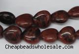 CHG36 15.5 inches 12*12mm heart mahogany obsidian beads wholesale