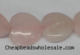 CHG80 15.5 inches 20*20mm heart rose quartz beads wholesale