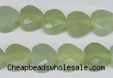 CHG93 15.5 inches 12*12mm faceted heart New jade beads wholesale