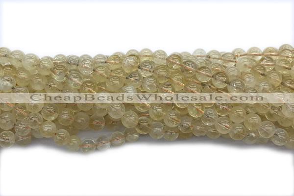 CITR03 15 inches 8mm round citrine gemstone beads