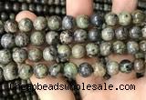 CJB318 15.5 inches 12mm round orange dendritic jade beads
