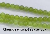 CKA01 15.5 inches 4mm round Korean jade gemstone beads