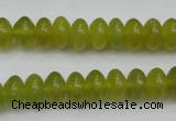 CKA214 15.5 inches 6*10mm rondelle Korean jade gemstone beads