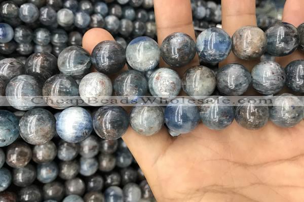 CKC755 15.5 inches 14mm round blue kyanite beads wholesale