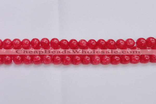 CKQ319 15.5 inches 14mm round dyed crackle quartz beads wholesale