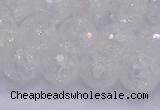 CKQ346 15.5 inches 12mm faceted round dyed crackle quartz beads