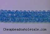 CKQ364 15.5 inches 12mm round dyed crackle quartz beads