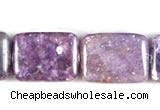 CKU10 15 inches 13*18mm rectangle purple kunzite beads wholesale