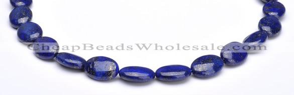 CLA35 flat oval 13*18mm deep blue dyed lapis lazuli beads